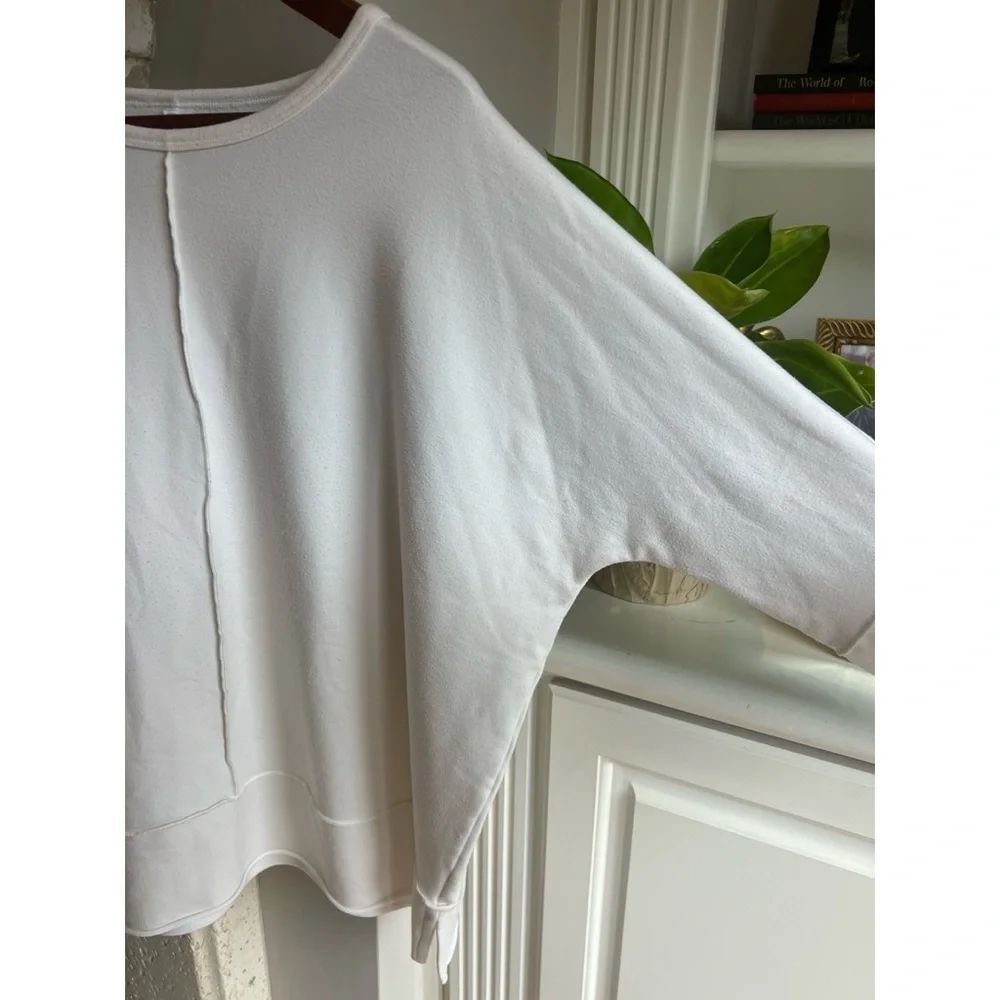 Spanx Women's White Dolman Pullover Sweater 3/4 Sleeve T-Shirt Size Large - Picture 9 of 12